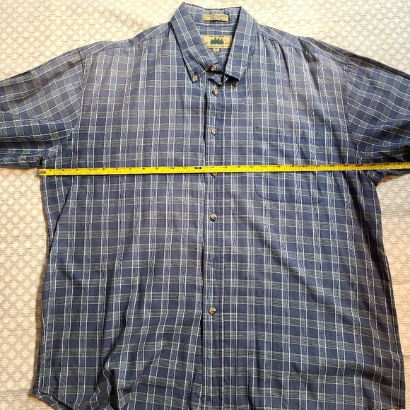 Hunters Peak Flannel Adult Mens XL Blue Long Sleeve Single Needle Stitch - Picture 6 of 9